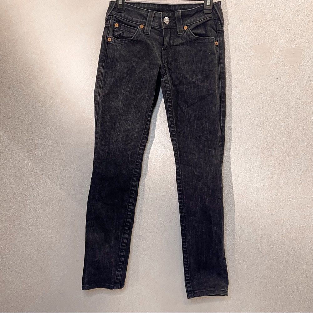 True Religion Black Skinny Jeans Size 27